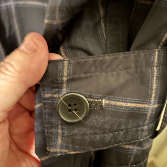 Vince Plaid Rain/Trench Coat- L - Picture 6 of 6